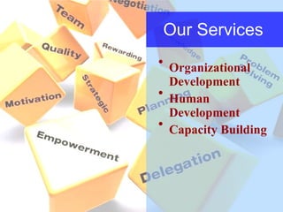 Our Services Organizational Development Human Development Capacity Building 