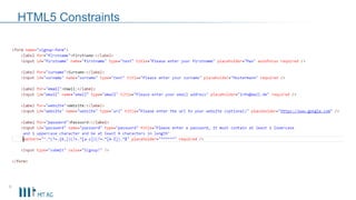HTML5 Constraints
9
 