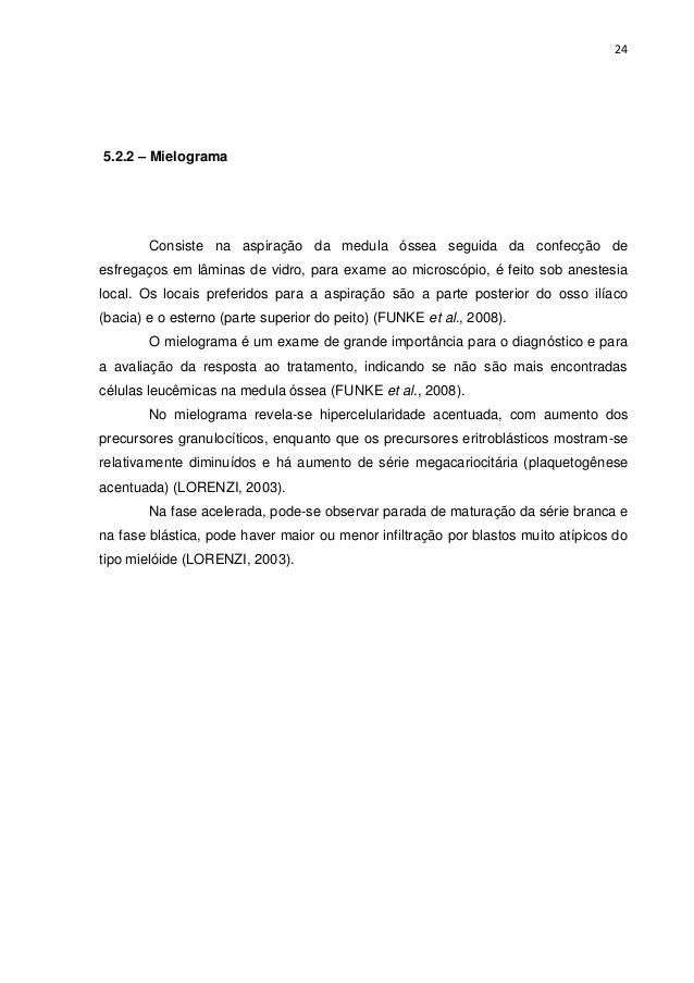 Exame mielograma