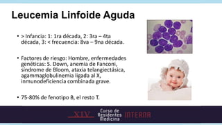 Clasificación leucemia linfoblástica aguda
(LLA) / linfoma
 