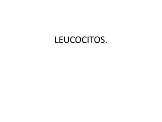 LEUCOCITOS.

 