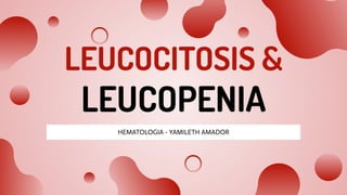 LEUCOCITOSIS &
LEUCOPENIA
HEMATOLOGIA - YAMILETH AMADOR
 