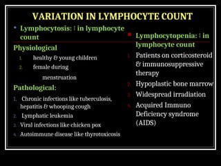 leucocytes or white blood cells. leucopoesis & variations in count | PPT