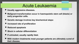 Leukaemia lecture 01 Acute Myeloid Leukaemia (AML) - Dr. Rabiul Haque | PDF