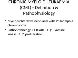leukemia and lymphoma with a five point diagnostic criteria | PPTX