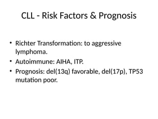 leukemia and lymphoma with a five point diagnostic criteria | PPTX
