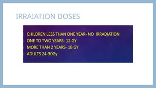 IRRAIATION DOSES
 