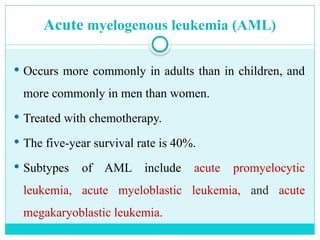 Leukemia Types Overview Comprehensive Overview of Leukemia: Types, Diagnosis, and Treatment | PPTX