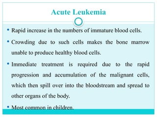 Leukemia Types Overview Comprehensive Overview of Leukemia: Types, Diagnosis, and Treatment | PPTX