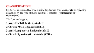 Comprehensive Overview of Leukemia: Types, Causes, and Management | PPTX