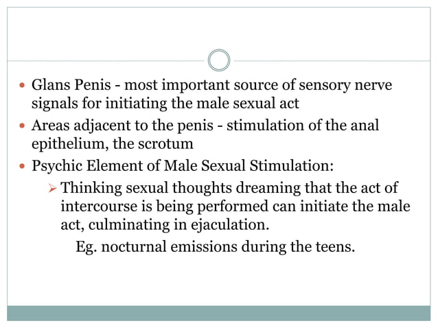 The male sexual act