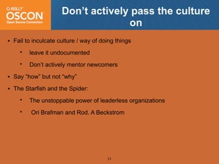 OSCON 2008: Open Source Community Antipatterns