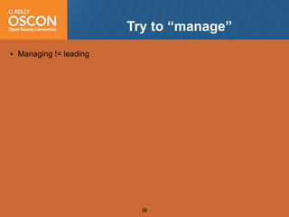 OSCON 2008: Open Source Community Antipatterns