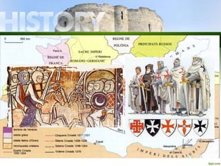 Les croades 
• Jerusalem i Terra Santa eren llocs de pelegrinatge cristià. Al S. XI 
Jerusalem fou ocupada pels turcs, que impediren l’arribada dels 
pelegrins. 
• El 1095 Urbà II feu una crida als cristians perquè anessin a alliberar 
Terra Santa. Al llarg dels segles XII i XIII s’organitzaren les croades, 
campanyes militars que a més de la defensa de la religió cristiana van 
tenir altre interessos, econòmics i polítics. 
 