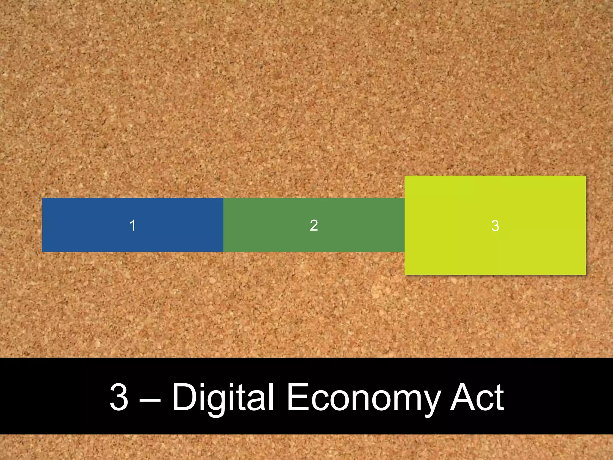 Digital Economy ActNew process by which rights holders can contact ISPs regarding suspected infringementsGraduated response ‘3 strikes’Technical measuresWeb-blocking