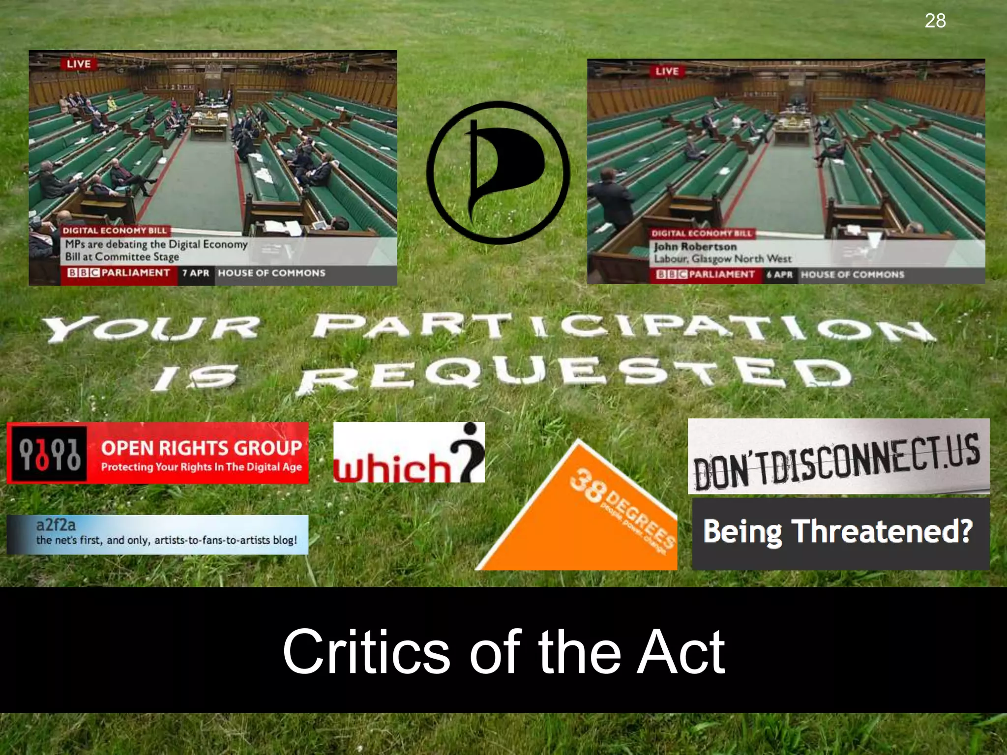 The ‘wash-up’Lord Puttnam: legislators were subject to an ‘extraordinary degree of lobbying’ from copyright holdersMP candidate for South West Surrey, Richard Mollet, also happened to be the Director of Public Affairs for the BPI