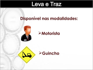 Disponível nas modalidades:
Motorista
Guincho
 