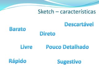 Sketch – características
 