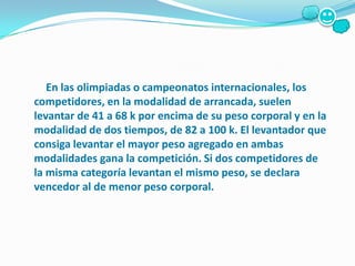 Levantamiento De Pesas Olimpicas