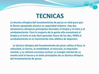 Levantamiento De Pesas Olimpicas