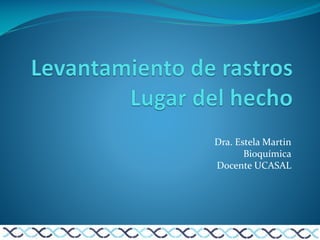 Dra. Estela Martin
Bioquímica
Docente UCASAL
 