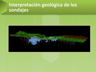 Interpretación geológica de los
sondajes
 