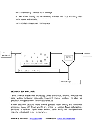 Levapor MBBR/IFAS Process for Wastewater Treatment | PDF