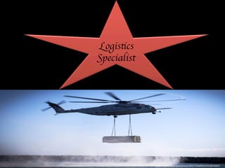 Logistics 
Specialist 
hps://www.flickr.com/photos/40927340@N03/9318876087/ 
 