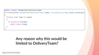@pcameronpresley 54
Any reason why this would be
limited to DeliveryTeam?
 