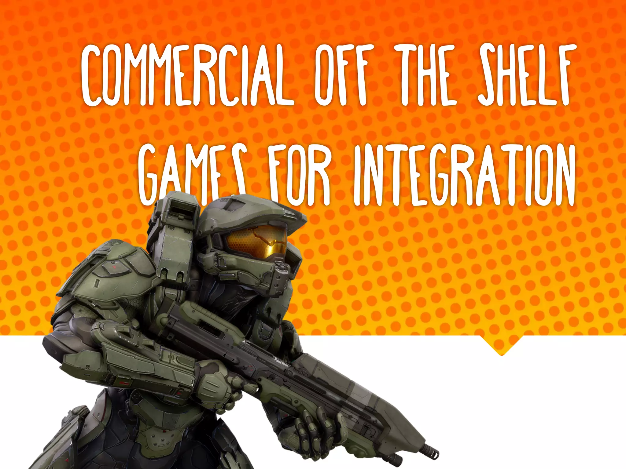 Commercial Off the Shelf
Games for Integration
 