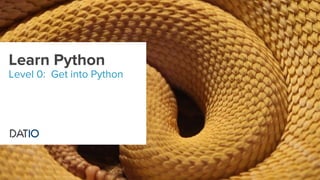 Learning Python. Level 0 | PPT | Free Download