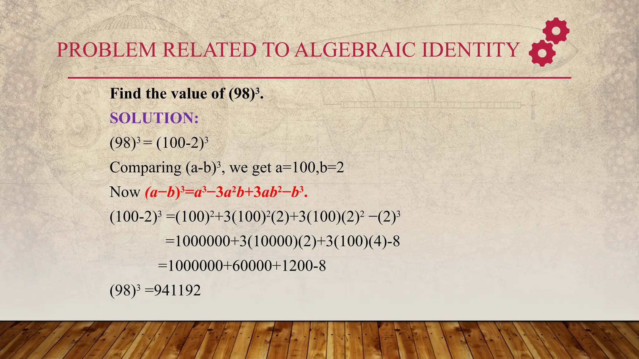 Algebraic Identities With Related Problems | PPT