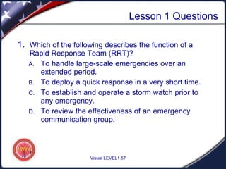 Emergency Rrt Level 1 Slides Lessons 1 5 V4wb70 Ml | PPT