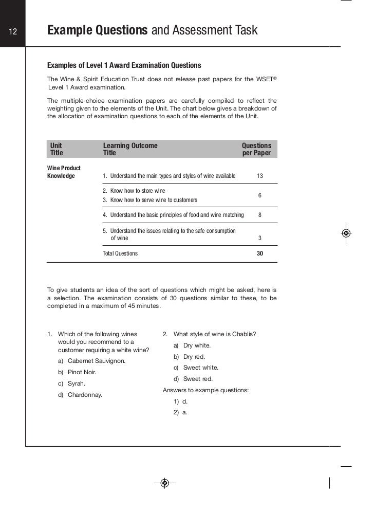 Wset level 2 mock exam pdf picture