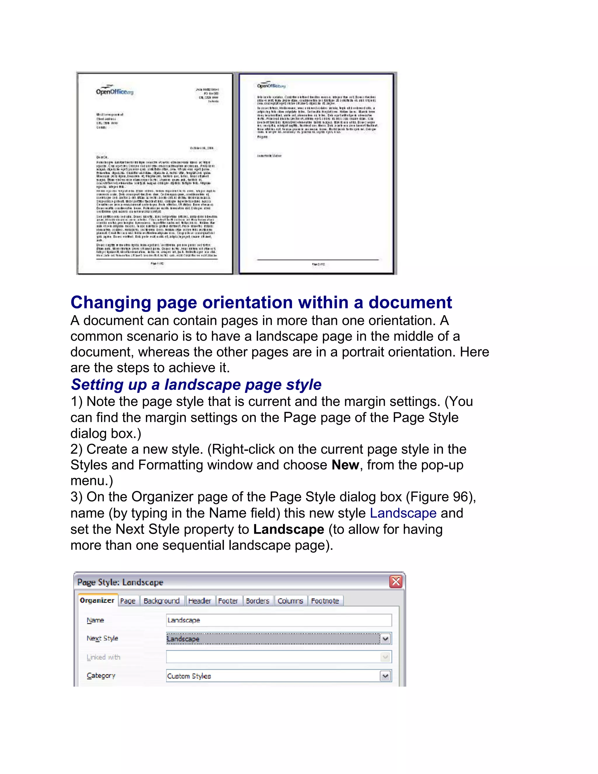 Open Office Writer : Level1 