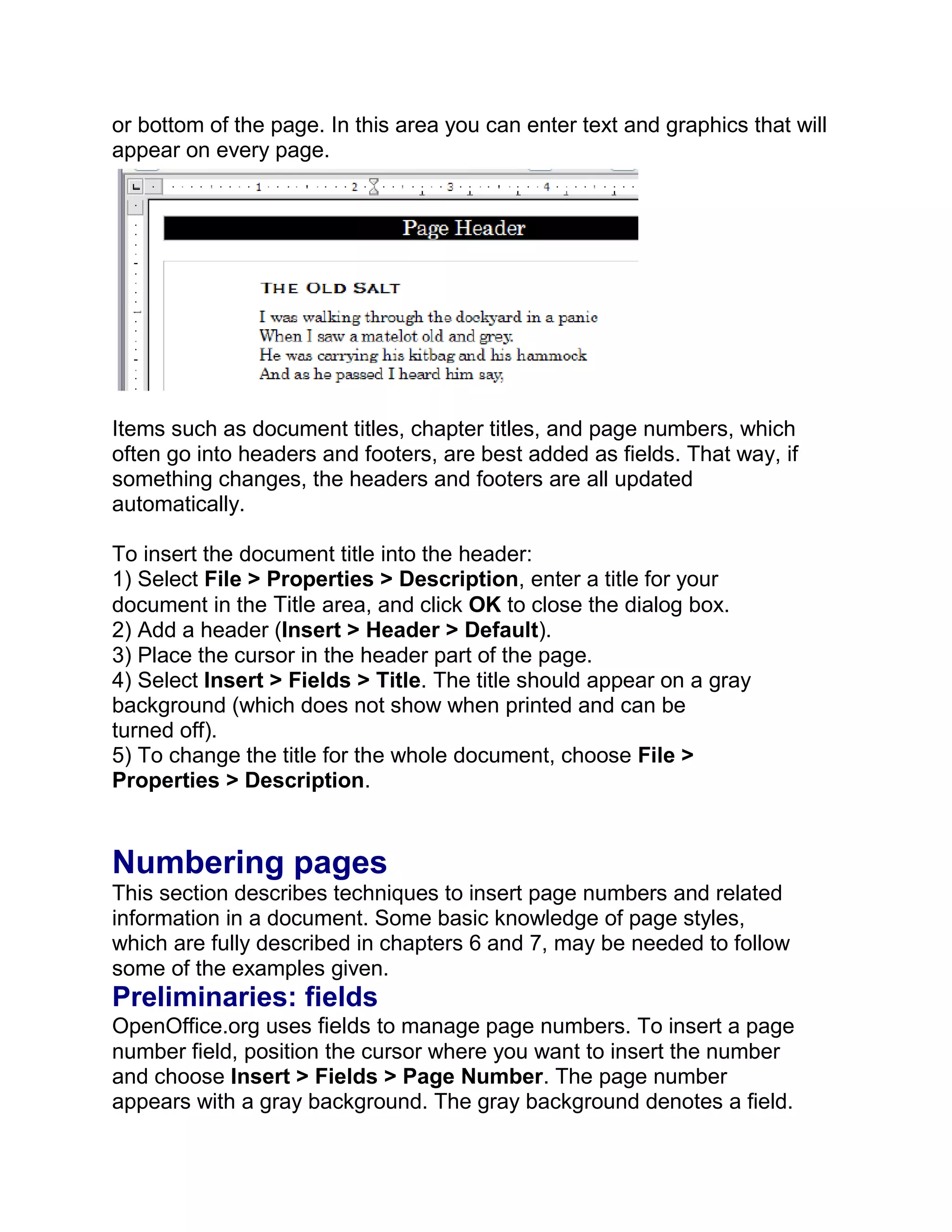Open Office Writer : Level1 