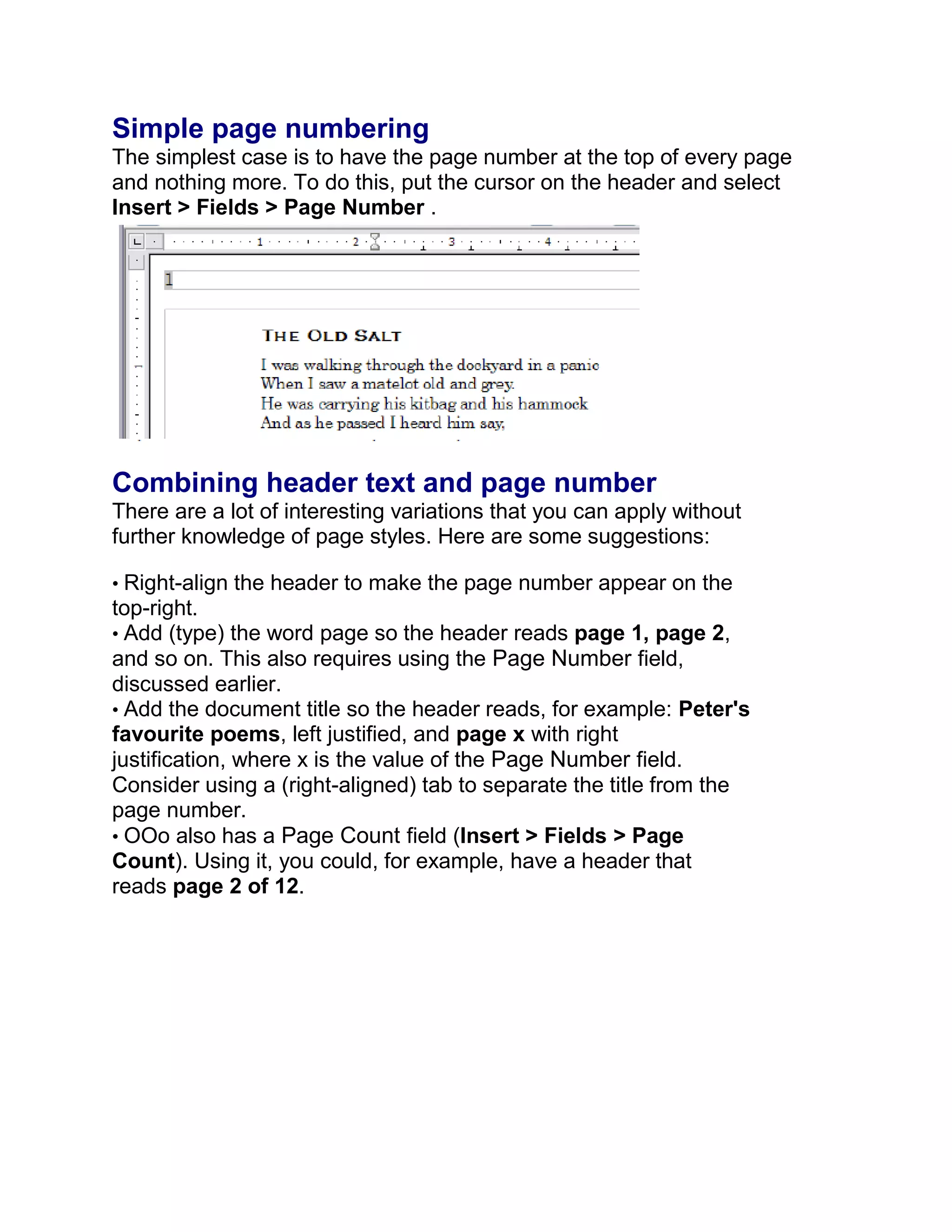 Open Office Writer : Level1 