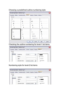 Open Office Writer : Level1 
