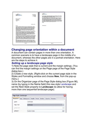 Open Office Writer : Level1 