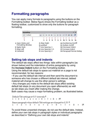 Open Office Writer : Level1 