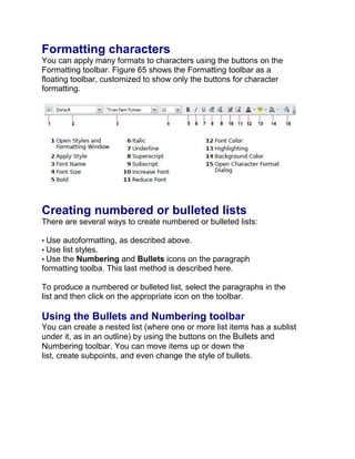 Open Office Writer : Level1 