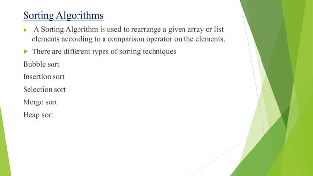 PYTHON ALGORITHMS, DATA STRUCTURE, SORTING TECHNIQUES | PPT