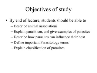 Level 200 Parasitology parasites lecture.pptx