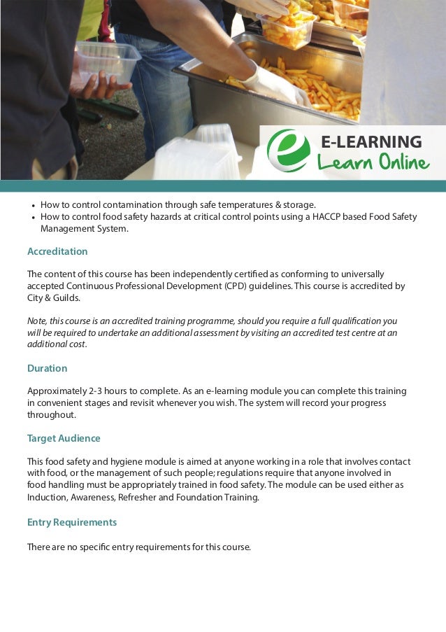 City And Guilds Level Food Safety Catering City And Guilds Level Food Safety Catering
