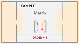 Level 2 matrices and it's types for grade 11 | PPTX