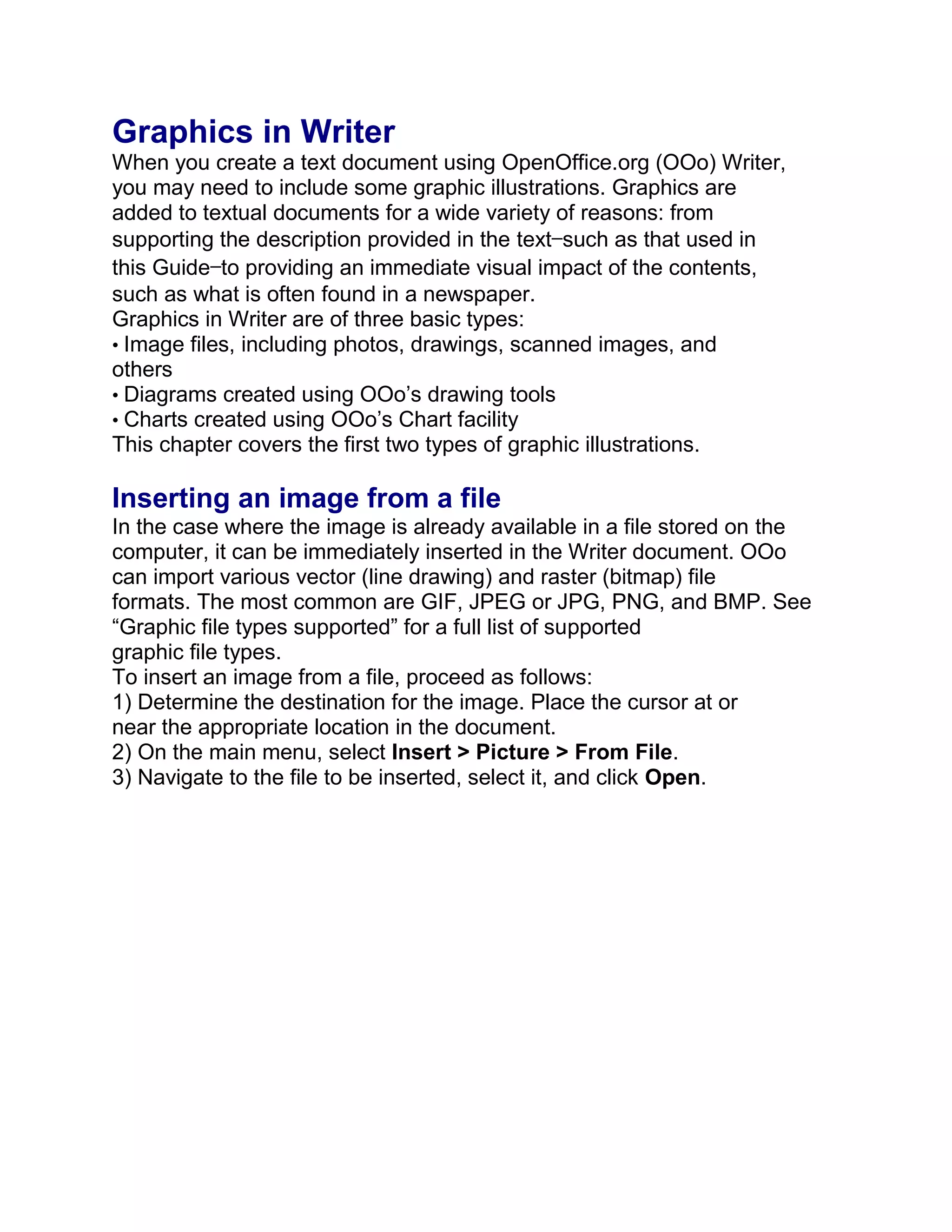 Open Office Writer : Level2 