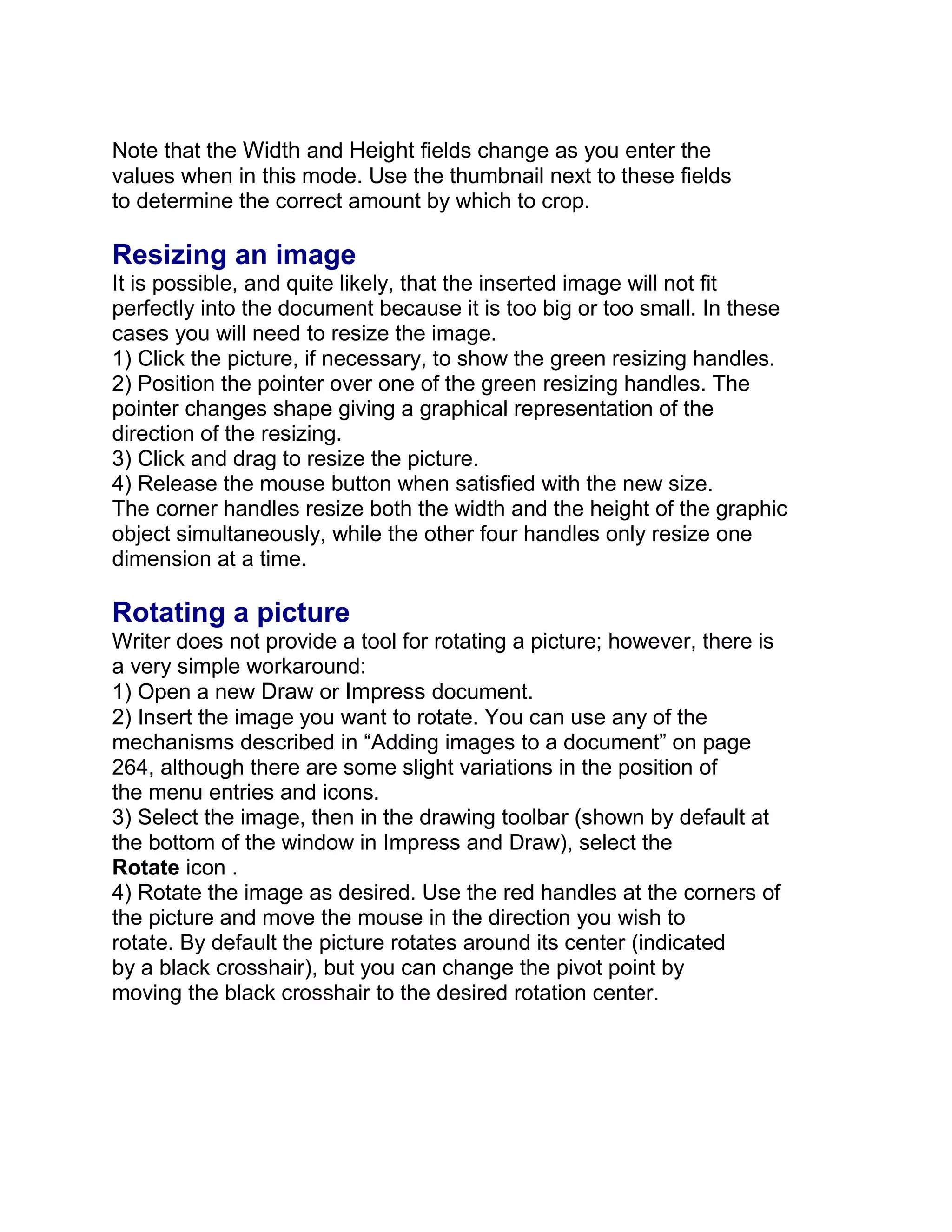 Open Office Writer : Level2 