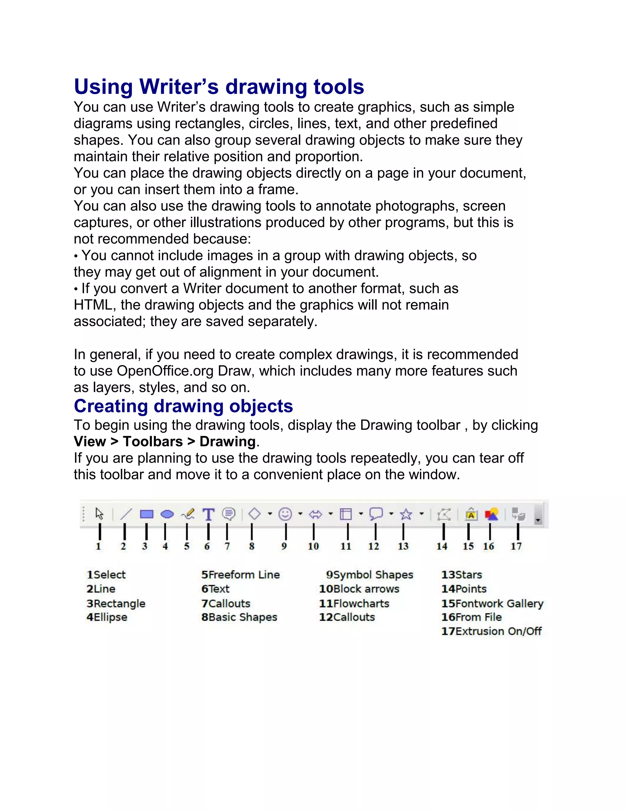 Open Office Writer : Level2 