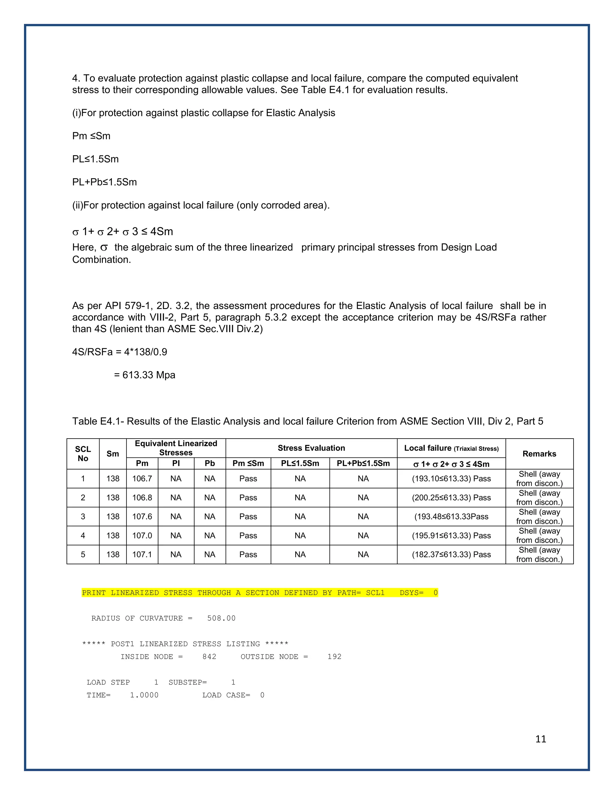 Level 3 assessment as per api 579 1 asme ffs-1 for pressure vessel ...