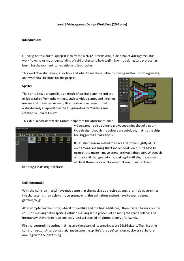 Level 3 Video Games Design Workflow
